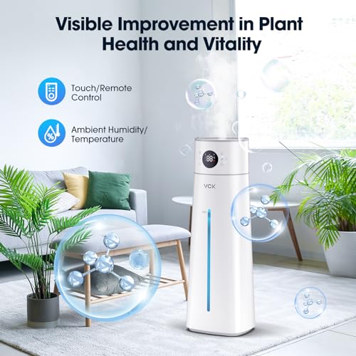 VCK 8L AI Smart Humidifier for Bedroom,Top Fill Cold Mist Humidifiers with 10 Adjustable Mist Levels, 50H Runtime, Auto Mode, 24H Timer, Whisper-Quiet Ultrasonic Humidifiers for Home Large Room Plant