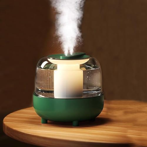 Bedroom, 4L Cool Mist Humidifiers, Top Fill Oil Diffuser Quiet Ultrasonic Humidifiers with Nightlight, 32H Runtime Smart Humidifier with Dual Air Inlet,High-frequency Atomization (Green)