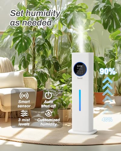 Warm and Cool Mist Humidifiers for Bedroom Home, 2.1gal Quiet Humidifier for Large Room up to 500 ft with Customized Humidity, Night Light, Easy Top Fill, 12H Timer, Essential Oil, Child Lock