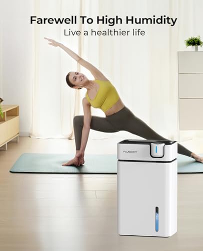 Dehumidifier, PLUSCENT 88OZ Dehumidifiers for Bedroom, 1000 Sq. Ft. Dehumidifier for Basement Home Bathroom RV and Closet with Drain Hose, Auto Defrost, Auto Shut Off, 7 Colors LED Light, Sleep Mode