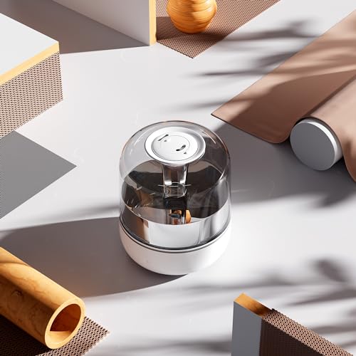 Airversa Humidifiers for Home Bedroom Large Room Smart Works with Apple Home over 𝗧𝗵𝗿𝗲𝗮𝗱 5.5L Cool Mist for Indoor Use App/Voice Control, Dazzling Lighting Effects (Clear, Humelle AH1)