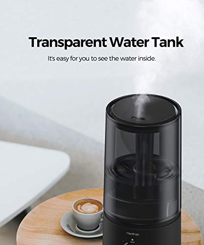 raydrop Humidifiers for Bedroom, Cool Mist Humidifiers for Babies, 1.70L Quiet Ultrasonic Humidifier, Space-Saving, Filterless, Auto Shut Off - (0.45 Gallon, US 110V)