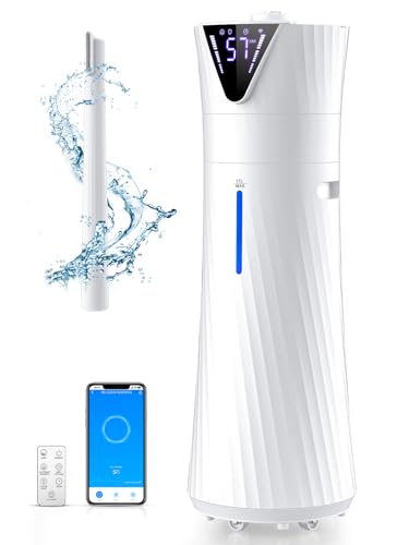 MONISEN Humidifier Large Room for 2000 sq ft, 17L/4.5Gal Humidifiers for Bedroom with Smart App & Remote Control, Ultrasonic Cool Mist Large Humidifiers for Home with Essential Oil Box, 3 Speed
