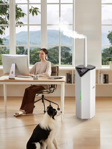 Smart Humidifier for home Large Rooms up to 2800 ft², Wi-Fi APP and Remote Control, 5Gal 1000ml / h Mist Output Auto 180°Mist Tube Rotate,Diffuser and Ambient Light, Ideal for Bedroom Office Plant