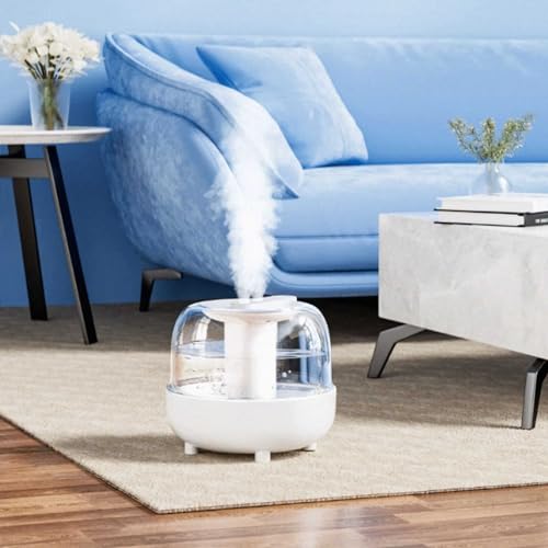 Bedroom, 4L Cool Mist Humidifiers, Top Fill Oil Diffuser Quiet Ultrasonic Humidifiers with Nightlight, 32H Runtime Smart Humidifier with Dual Air Inlet,High-frequency Atomization (Green)