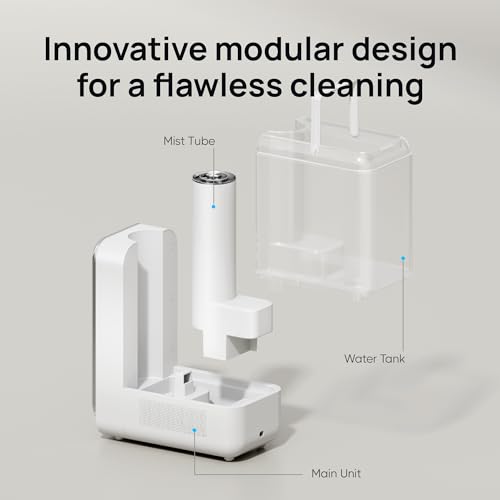 Dreo Humidifiers for Bedroom Home, Top-filled Smart Quiet Cool Mist Humidifiers for Large Room, Oil Diffuser & Nightlight, 50Hours Runtime for Indoor Plants, with Alexa/Google, White