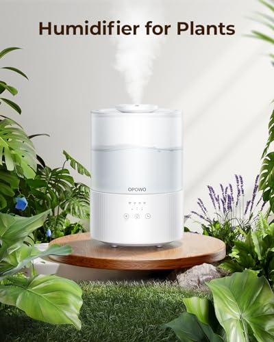 OPOWO Humidifiers for Bedroom Large Room, 2.5L Cool Mist Humidifiers for Baby Plants, Top Fill Air Humidifier for Home with Night Lights, Smart Wifi App Control, 38H Max Runtime, Timer, Sleep Mode