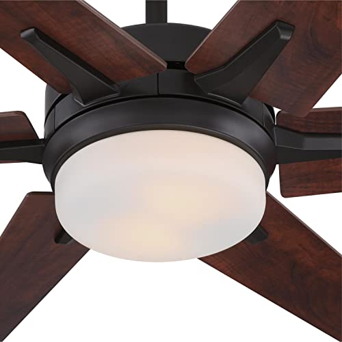 Westinghouse 74002B00 Transitional Cayuga, Smart WiFi Ceiling Fan Compatible with Amazon Alexa and Google Home with LED Light, Remote Control, 60 Inch, Black-Bronze Finish, Frosted Opal Glass