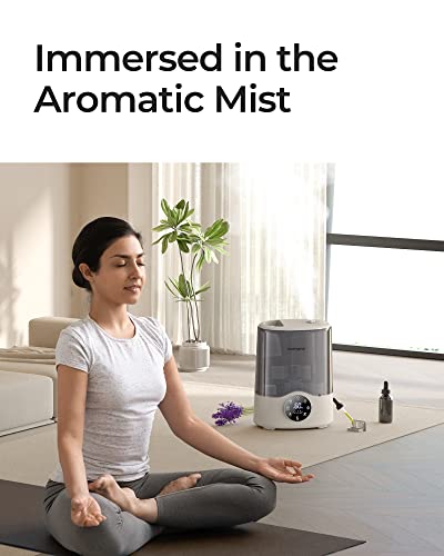 Homvana Humidifier Large Room, 7L (807ft²) Smart Warm and Cool Mist, Top-Fill Humidifiers for Bedroom Baby Nursery Grow Tent, Auto Adapt Mist Quick Air Humidity Indoor, Easy to Clean, Quiet, Diffusers