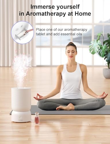 CLEVAST Smart Humidifiers for Bedroom, Top Fill 3L Cool Mist Quiet Ultrasonic Humidifier with Essential Oil Diffuser, Humidity Control, Wi-Fi Air Humidifier for Baby, Home, Work with Alexa