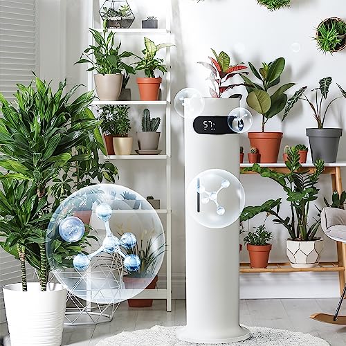 Ultrasonic Cool Mist Humidifier for Large Room Bedroom, MIZUKATA HIKARI Top Fill Humidifier(8.5L/2.25Gal) for Baby Adults, Smart & Remote Control, Quiet Humidifier for Yoga Home, Auto Shut Off