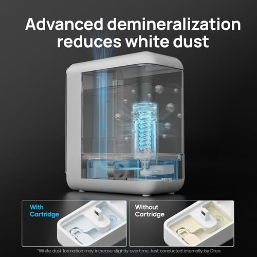 Dreo Humidifiers for Bedroom Home, Top-filled Smart Quiet Cool Mist Humidifiers for Large Room, Oil Diffuser & Nightlight for Baby Nusery, 50Hours Runtime for Home, Indoor Plants, Alexa/Google