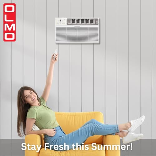 OLMO 8,000 btu 115V Through-the-Wall Air Conditioner with Remote Control and built in Smart Kit, Cooling Only (R32 Refrigerant) Wall Sleeve Included…