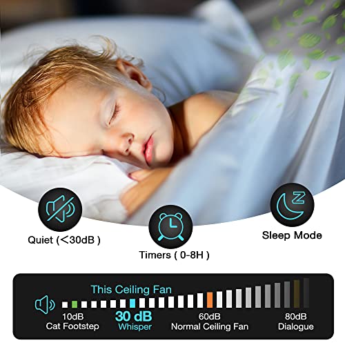 cumilo 52” Smart Outdoor Ceiling Fans with LED Lights and Remote,Quiet DC Motor,Dimmable,Indoor Modern Ceiling Fan Controlled by WIFI Alexa App,3 Matte Black Blade for Bedroom Living Room Patio Porch