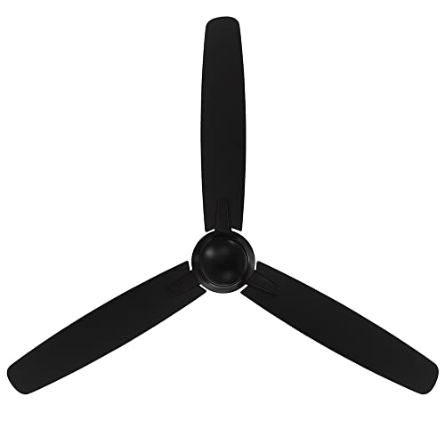 WAC Smart Fans Blitzen Indoor and Outdoor 3-Blade Ceiling Fan 54in Matte Black with Remote Control works with Alexa and iOS or Android App