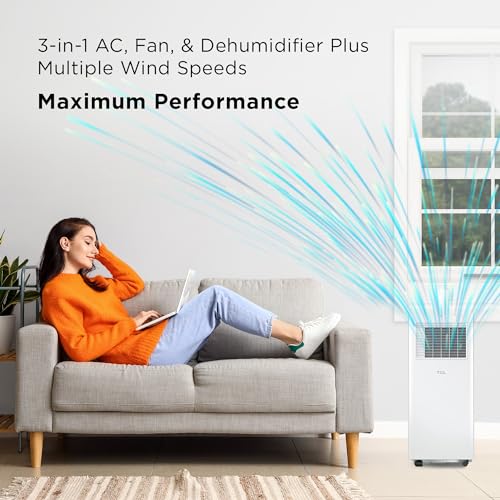 TCL 5,000 BTU SACC [8,100 BTU ASHRAE] Smart Portable Air Conditioner - H5P44W