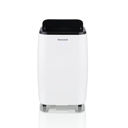 Honeywell 14,000 BTU Smart Portable Air Conditioner, Fan and Dehumidifier, Cools Rooms Up to 625 Square Feet, with Full Window Installation kit and foam insulation tape, HT4CESVWK0