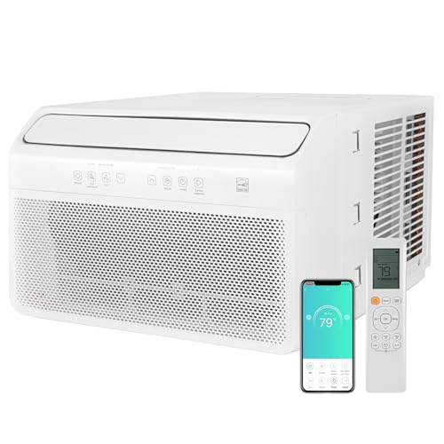 Hykolity 12,000 BTU Smart Inverter Window Air Conditioner, Ultra Quiet Energy Saving WiFi Enable AC Unit with Remote, Washable Filter, for Home Office, Bedroom, Cools up to 550 Sq. Ft