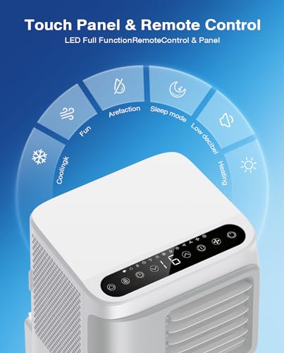 Portable Air Conditioner 16000 BTUs, 5 in 1 Portable AC Unit for Room 800 Sq.ft with Wifi App Control Cooling & Dehumidifier/Fan/Heat/Auto Swing/Sleep/24H Timer Remote Window Kit Included