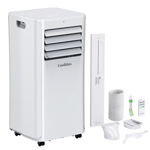 Coolblus Portable Air Conditioners，3-in-1 AC Unit 12000 BTU Cool Up to 550 Sq.Ft.Remote Control/Smart Sleep Mode/24Hrs Timer/Window Installation Kit & Filter Cleaning Brush