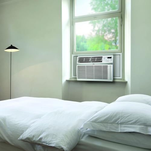 LG 8,000 BTU Smart Window Air Conditioner, 115V, AC Window Unit for Rooms up to 350 Sq. Ft., Perfect for Bedroom or Office, Smartphone and Voice Control, Works with LG ThinQ, Amazon Alexa, Hey Google