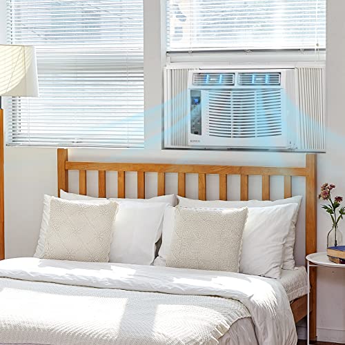 ROVSUN Smart 6000BTU Window Air Conditioner with WiFi, Energy Saving Window AC Unit with Remote & App Control & Timer Function & Easy Install Kit, for Rooms up to 250 Square Feet, 115V/60Hz, White