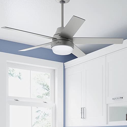 Hunter Fan Company 51315 Aerodyne Ceiling Fan, 52, Matte Silver
