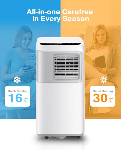 Portable Air Conditioner 16000 BTUs, 5 in 1 Portable AC Unit for Room 800 Sq.ft with Wifi App Control Cooling & Dehumidifier/Fan/Heat/Auto Swing/Sleep/24H Timer Remote Window Kit Included