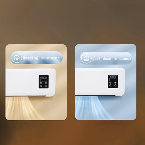 2 in1 Portable Smart Air Conditioner Ytfisthu Mini Wall Mounted Split AC/Heating System - Air Conditioner & Heater, Portable Smart Air Conditioner, Air Curtain Fan with Remote Control for Home Office