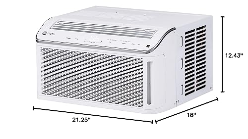 GE Profile Ultra Quiet Window Air Conditioner 6,200 BTU, WiFi Enabled, Ideal for Small Rooms, Easy Installation with Included Kit, 6K Window AC Unit, White