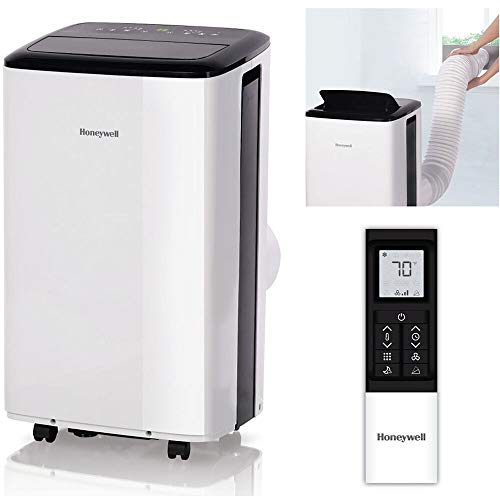Honeywell 10,000 BTU Smart Portable Air Conditioner and Dehumidifier, Cools Rooms Up to 450 Sq. Ft., Portable AC with WiFi, Alexa Voice Control, Included Drain Pan, White