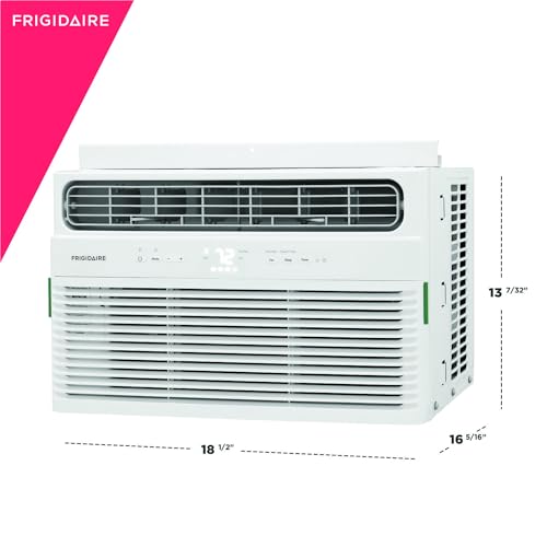 Frigidaire 8,000 BTU Smart Window Air Conditioner and Dehumidifier, 115V, AC Window Unit for Rooms up to 350 Sq. Ft., Window AC Unit for Apartment and Dorm Room, AC with Wi-Fi and Remote in White