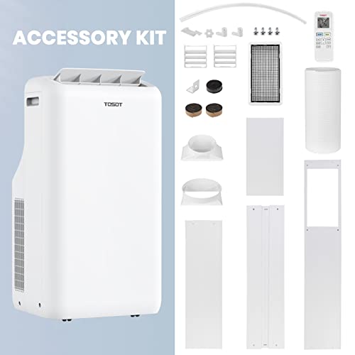 TOSOT 14,000BTU (10,000 BTU SACC) Smart WiFi Portable Air Conditioner with Heater, Powerful Cooling Auto Swing, Dehumidifier, Fan, 24H Timer for Large Room Up to 600 sq ft, AOMI Series