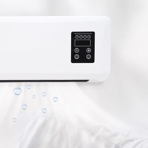 2024 New Portable Smart Wall Mounted Air Conditioner Fan, Wall Mounted Air Conditioner & Heater, Wall Mounted Air Curtain Fan with Remote Control, Air Cooling Heating Fan for Bedroom Living Room