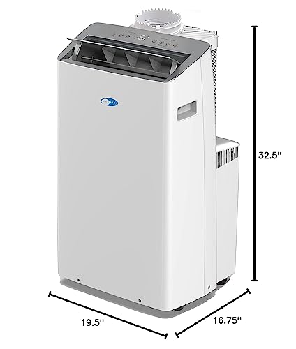 Whynter Inverter Portable Air Conditioner 12,000 Dual Hoses, Dehumidifier, Cooling Fan & Smart Wi-Fi for 500 Sq Ft Rooms, NEX ARC-1030WN (10,000 BTU SACC), White