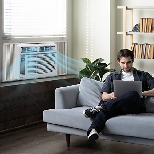 ROVSUN Smart 6000BTU Window Air Conditioner with WiFi, Energy Saving Window AC Unit with Remote & App Control & Timer Function & Easy Install Kit, for Rooms up to 250 Square Feet, 115V/60Hz, White
