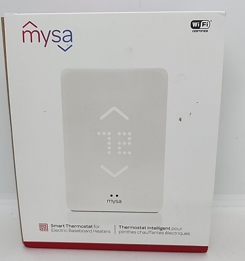 Mysa Smart Thermostat for Electric Baseboard Heaters 240V | Easy Install | Use w/HomeKit, Alexa, Google | Wi-Fi Programmable | Remote Control with Free App | Temp. & Humidity Alerts