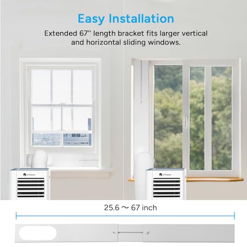 DR.PREPARE 8,000 BTU Portable Air Conditioner with WiFi Enabled, Cooling, Dehumidifier, Fan & Sleep Modes 4-in-1 Portable AC w/Remote Control & 67'' Window Kit, Cools Up To 300 sq. ft, 1-24H Timers