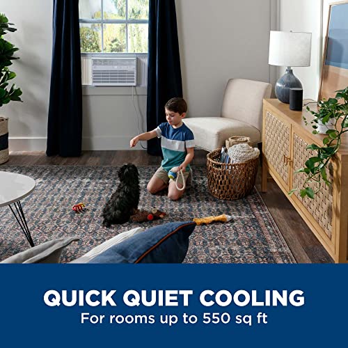 GE Window Air Conditioner 12000 BTU, Wi-Fi Enabled, Energy-Efficient Cooling for Large Rooms, 12K BTU Window AC Unit with Easy Install Kit, Control Using Remote or Smartphone App