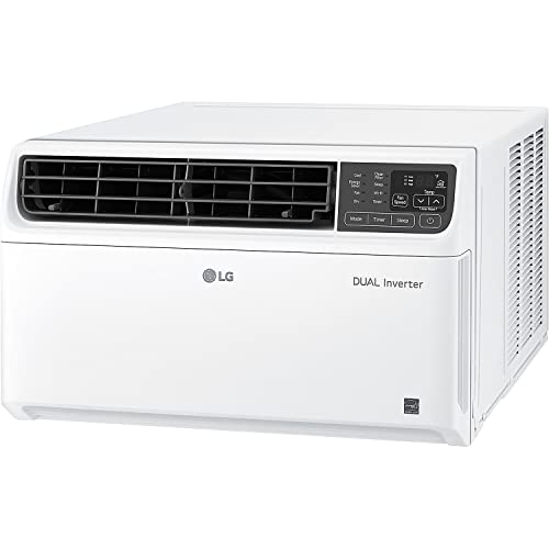 LG 10,000 BTU Smart Window Air Conditioner, 115V, Cools 450 Sq. Ft. for Bedroom, Living Room, Apartment, Dual Inverter, Quiet Operation, Energy Star, works with LG ThinQ, Amazon Alexa and Hey Google