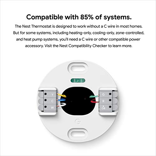 Google Nest Smart Thermostat for Home, Programmable WIFI Thermostat - Fog (Renewed)