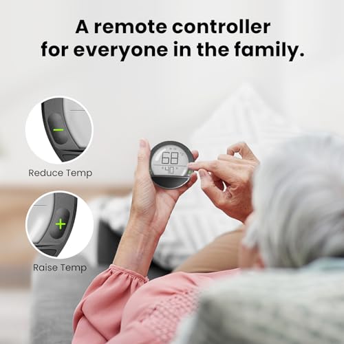 degrii Remote Thermostat with PIR Motion Detector, Battery Display, Works with Degrii Smart Thermostat for Home