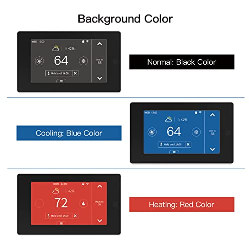 MOES Smart Programmable Thermostat for Home with Zone Remote Sensor and C-Wire Adapter, Tuya/Smart Life Remote Control Work with Alexa and Google Assistant, 7 Day Programmable, C-Wire Optional, 24VAC