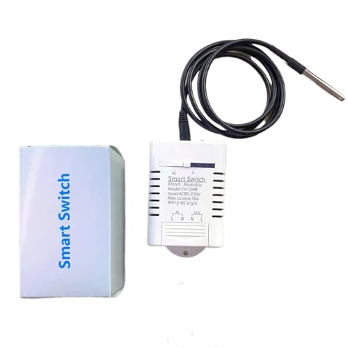 Mumubiz TH-16 Smart Wifi Temperature Switch 16A/3000W Thermostat with Temperature Sensor RF433 remote Control Compatible with Alexa
