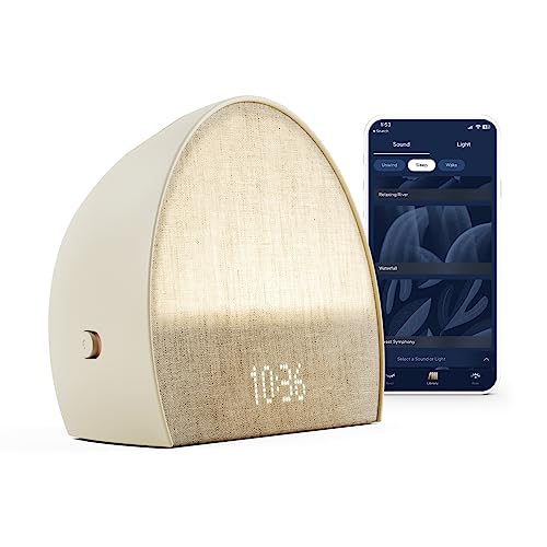 Hatch Restore 2 Sunrise Alarm Clock, Sound Machine, Smart Light (Putty) ー Your Smart Sleep Clock, White Noise, Customizable Sleep Routines for Adults, Unwind Gently, Dimmable Clock, Wake Up Energized