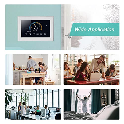 Smart Thermostat, Smart Programmable Thermostats Programmable Thermostat Voice APP Control Room Thermostat with LCD for Home AC 95240V