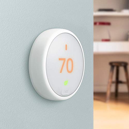 Google Nest Thermostat E - Programmable Smart Thermostat for Home T4000ES - 3rd Generation Nest Thermostat (Frosted White)- Compatible with Alexa