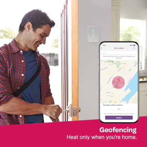Mysa Smart Thermostat for Electric Baseboard Heaters 240V | Easy Install | Use w/HomeKit, Alexa, Google | Wi-Fi Programmable | Remote Control with Free App | Temp. & Humidity Alerts