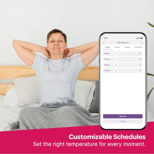 Mysa Smart Thermostat for Electric Baseboard Heaters 240V | Easy Install | Use w/HomeKit, Alexa, Google | Wi-Fi Programmable | Remote Control with Free App | Temp. & Humidity Alerts