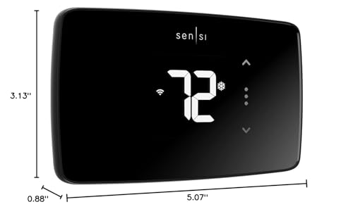 Sensi Lite Smart Thermostat, Data Privacy, Programmable, Wi-Fi, Easy DIY, Works With Alexa, Energy Star Certified, ST25, Most Systems C-Wire Not Required, Except On Heat/Cool Only and Heat Pump System